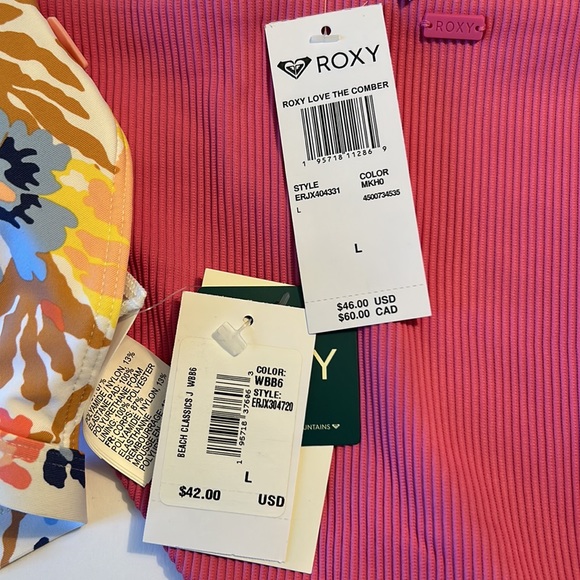 Roxy Large 2-piece Bikini Beach Classics Triangle Love the Comber Hipster NWT - Picture 11 of 11